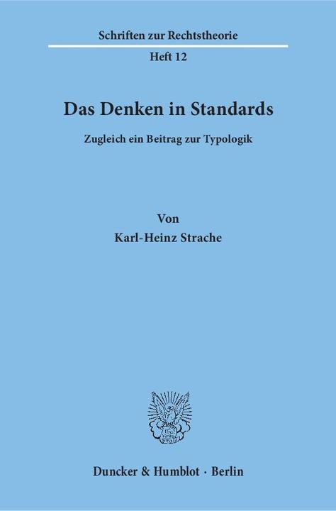Produktbild Das Denken in Standards (Deutsch, Karl-Heinz Strache, 1968)