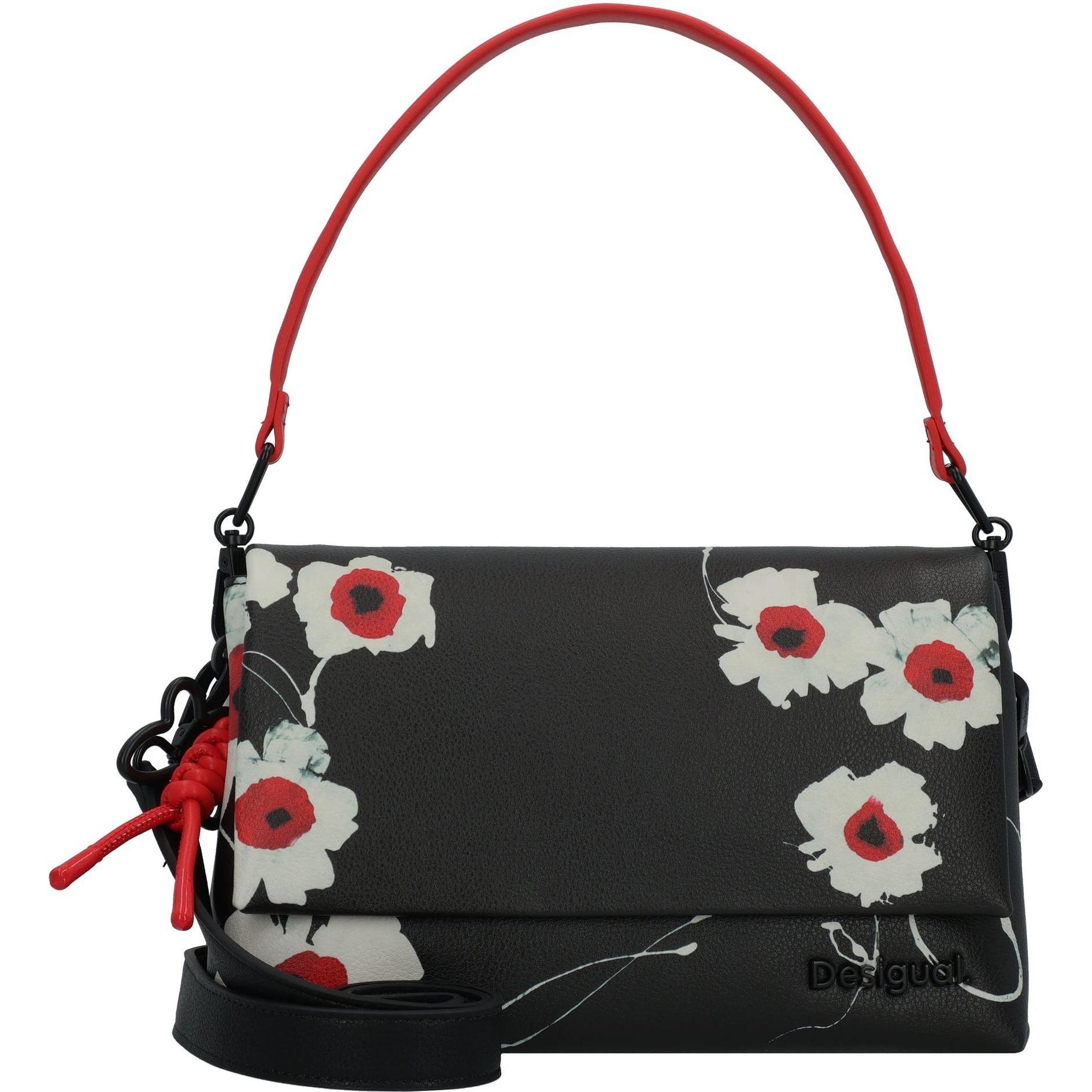 Desigual, Tasche, Schultertasche 39 cm, Schwarz, (15 l)