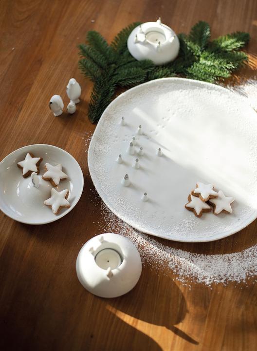 Actual product image Räder Wheels Porcelain Layers Plate Firs, Silver, White, 1 (1x)