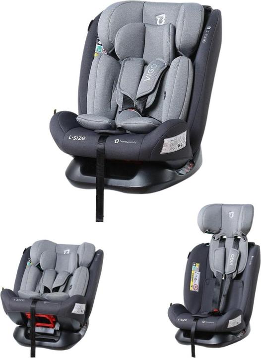 Actual product image Titaniumbaby Titanium baby car seat Vigo I-Size 40-150 cm-Gray (Child seat, ECE R129/i-Size Standard)