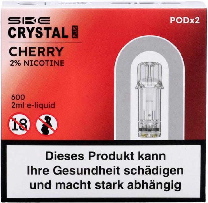 Immagine prodotto SKE Crystal Plus Cherry - E-Pod-Nachfüllung - 2 Stk. à 2 ml (Ciliegio)