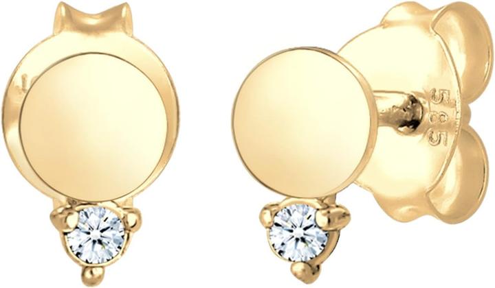 Diamore Orecchini a Cerchio con Diamanti (585 Gelbgold)