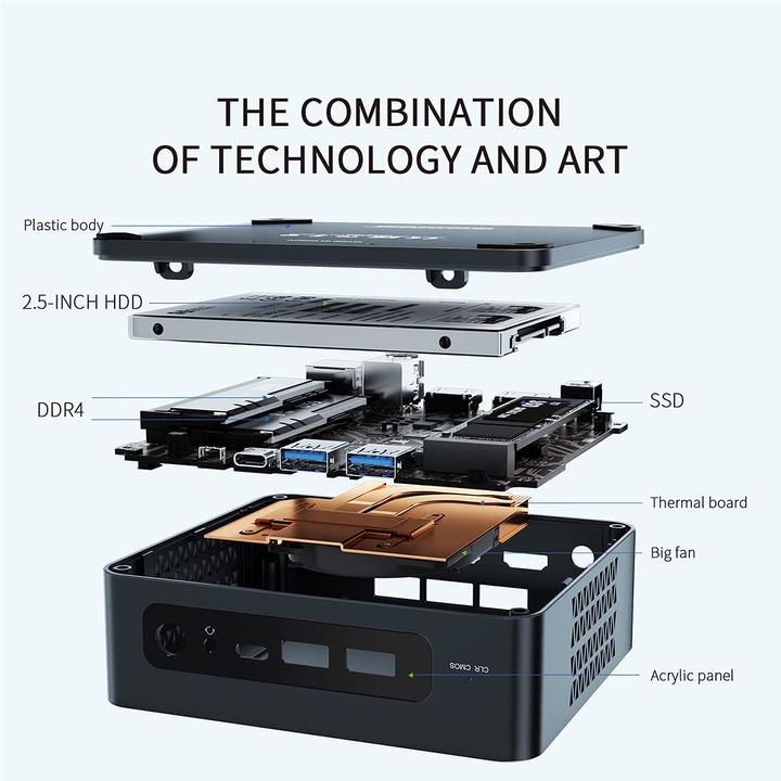 Produktbild Beelink U59 Mini PC (Celeron N5095, 8+265GB)