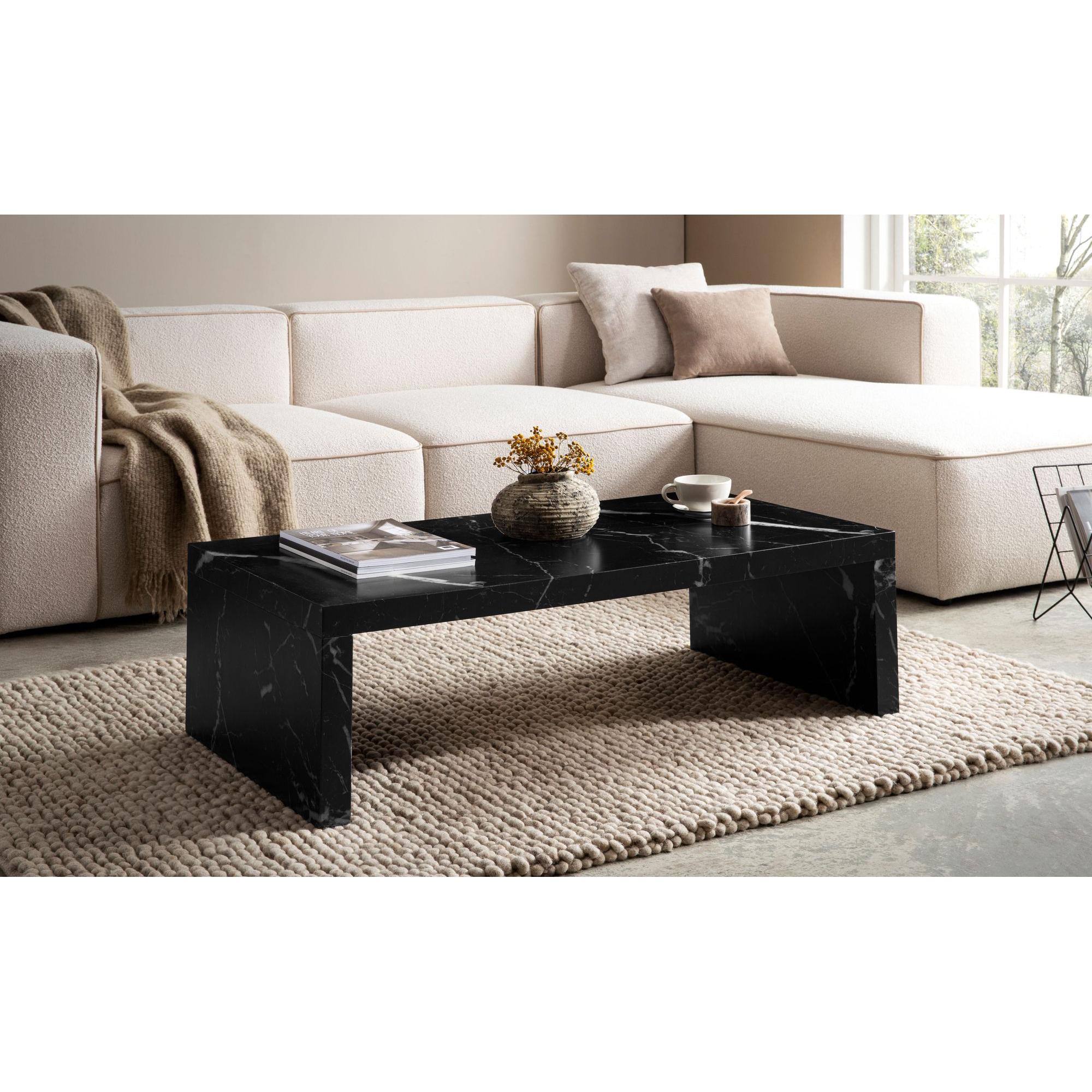 Thumbnail - FineBuy, Couchtisch + Beistelltisch, Couchtisch 110 cm Wohnzimmertisch Sofatisch Gross Kaffeetisch Rechteckig Zeitlos