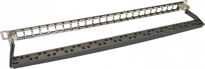 Wirewin 24-port 0.5 U patch panel, shielded