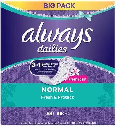 Immagine prodotto MGA Dailies Fresh and Protect - Biancheria intima normale e fresca - 58 pezzi (1 x)