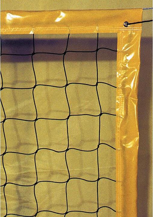 Sporti Filet Beachvolleyball 9,50x1M PE mit 3mm Draht, einfache Maschen, 100 Schnüre
