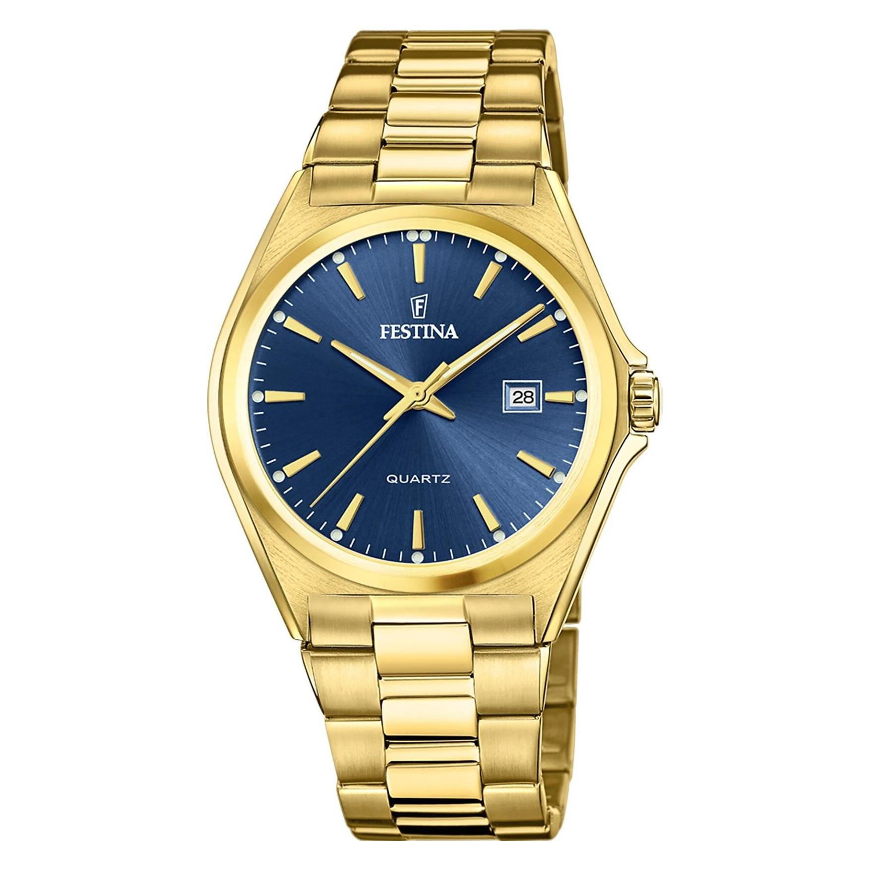 Festina, Horloge, Klassiek, Goud, (Analoog Horloge, 40 mm)