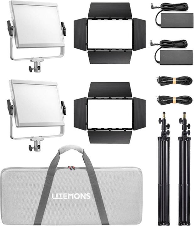 Image du produit Godox LP1200Bi-K2 - Kit 2 x Litemons LP1200Bi & Accessories (Panneaux lumineux)