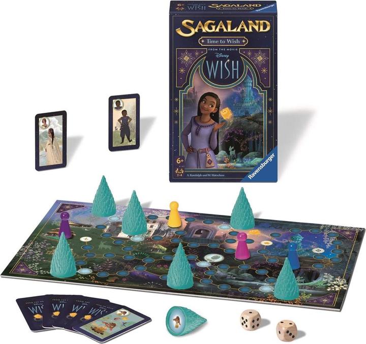 Immagine prodotto Ravensburger 22649 - Disney Wish Sagaland: Time to Wish - Gioco da tavolo per 2-4 giocatori, dai 6 anni in su. (Francese, Inglese, Italiano, Olandese, Spagnolo, Tedesco, 2 - 4 Giocatori)