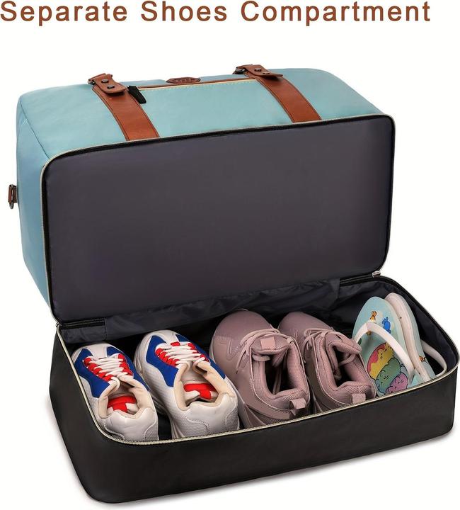 Image du produit Only-Bags.Store Sac de voyage avec compartiment à chaussures, sac de week-end sportif, sac de nuit avec