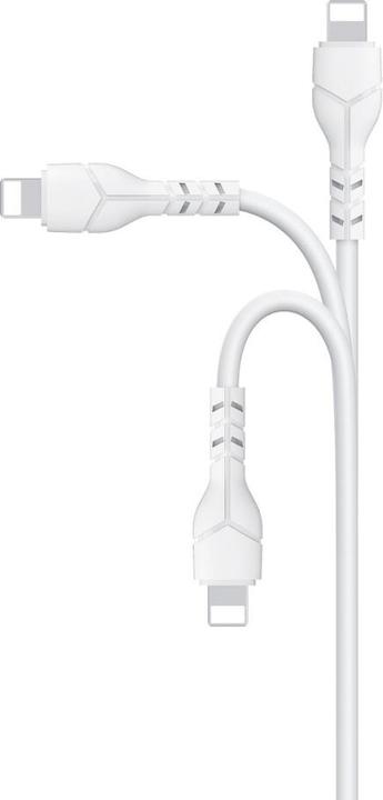 Actual product image Devia cable Kintone USB - Lightning 1,0 m 2,1A white (1 m, 10 W)