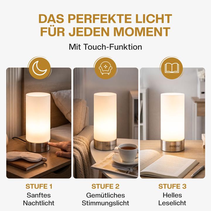Actual product image Monzana Table Lamp with Touch Function (E14)