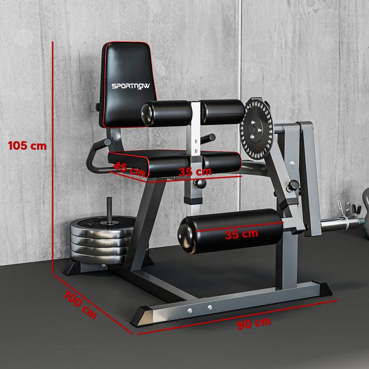 Actual product image SportNow Beinstrecker Stahl Grau+Schwarz