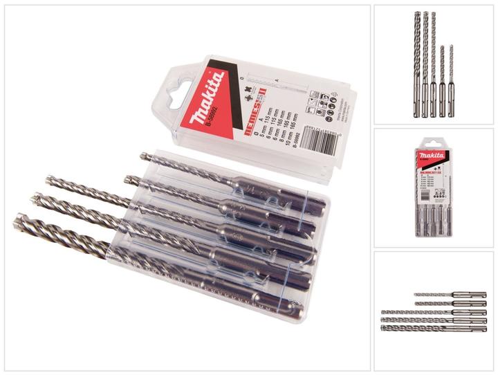 Actual product image Makita Nemesis 2 SDS+ Drill Set (5 mm, 6 mm, 8 mm, 10 mm)