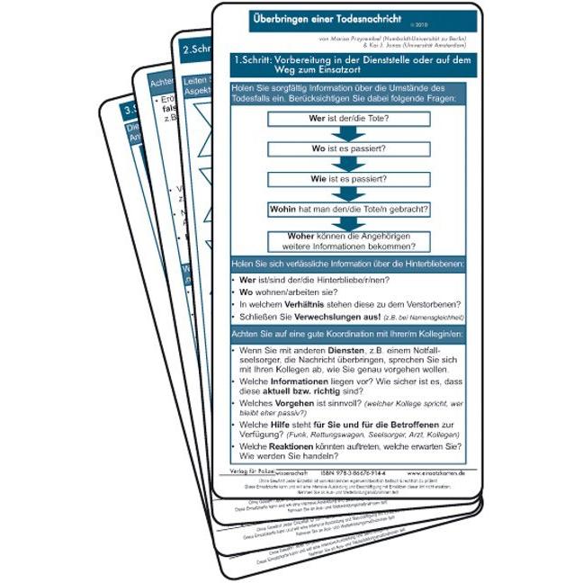 Polizeiwissenschaft, Grusskarte + Briefpapier, Przyrembel,M.:Einsatzkarte Überbringen. (4 Stk.)