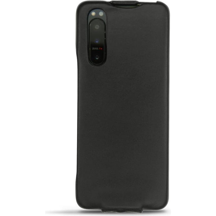 Noreve Lederschutzhülle vertikal (Sony Xperia 5 II), Smartphone Hülle, Grau