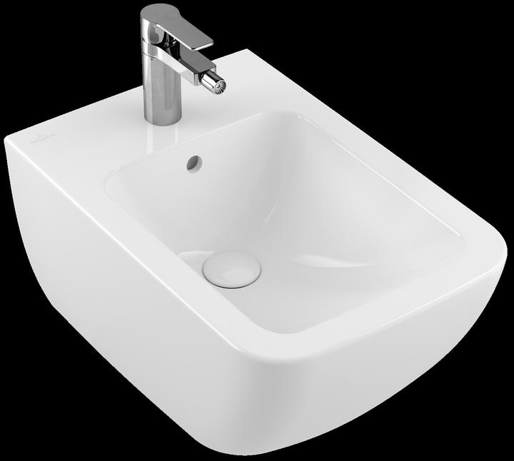 Villeroy & Boch Venticello Bidet 441100, 375x560mm, 1 Hahnloch, mit Überlauf, wandhängend