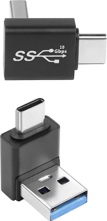 ESTENSIONE ADATTATORE MICRO USB Maschio A Tipo C Femmina 90 Gradi Estensore Angolo Retto EUR 3 - Foto 4