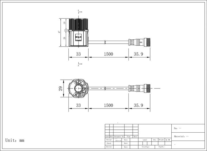Produktbild Schönenberger Playlight 24V Leuchtenverbinder M12 (1.50m)
