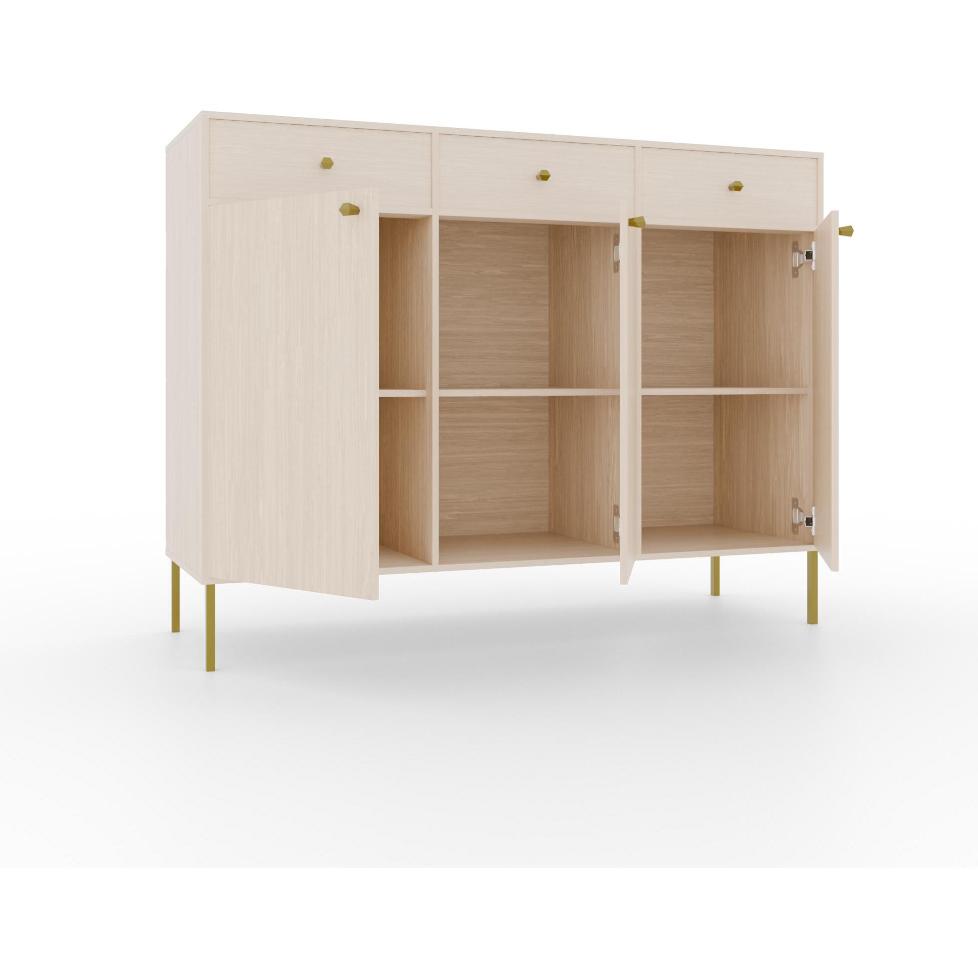 Thumbnail - ADRK Furniture, Kommode + Sideboard, Tili 3D 3S Kommode (124.5 x 41 x 95 cm)