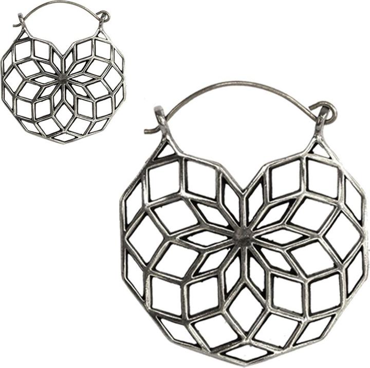 Image du produit Star Piercing Ohrring silber rundes Blatt (Laiton)