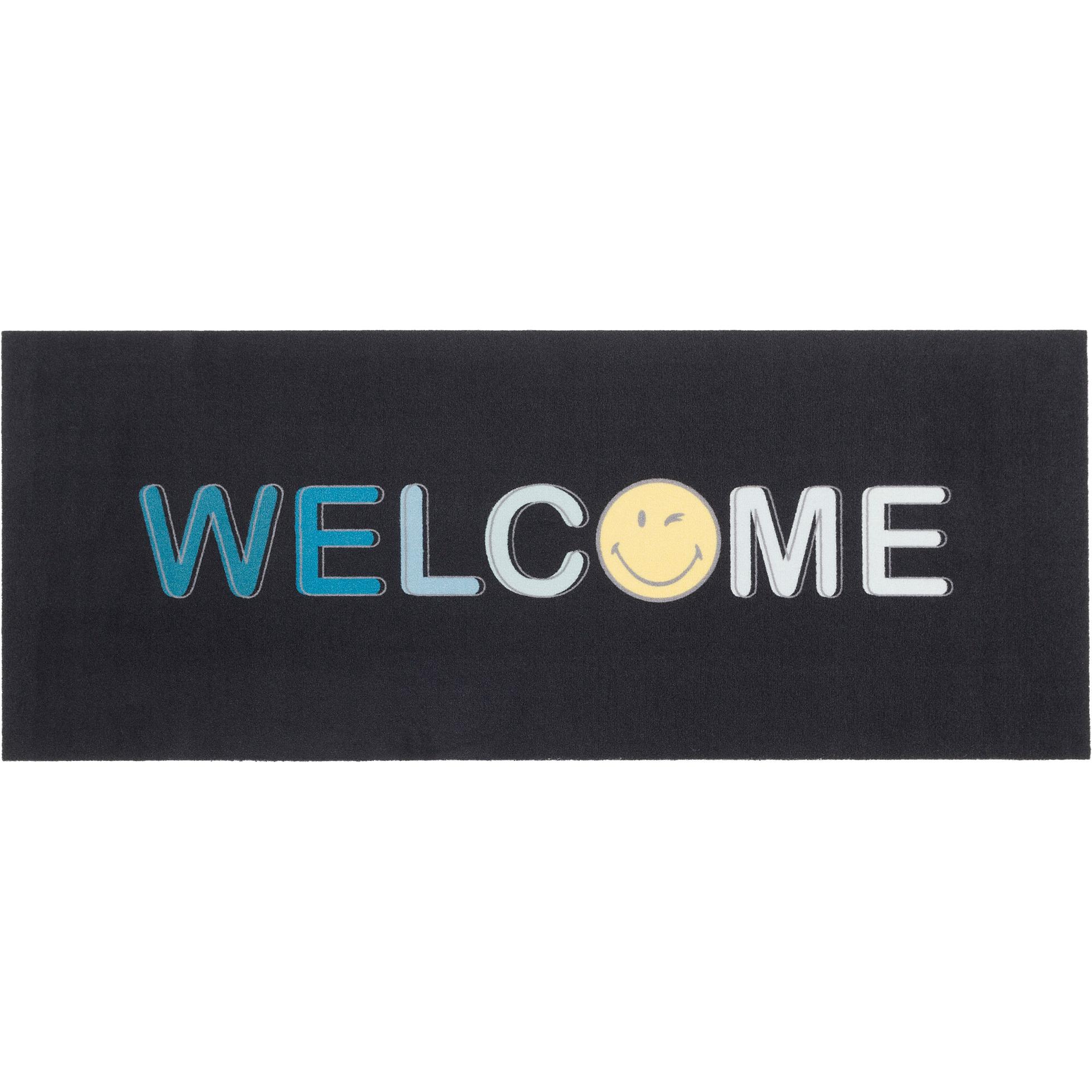 Thumbnail - Pergamon, Teppich, Küchenläufer Teppich Trendy Smiley Welcome (45 x 145 cm)