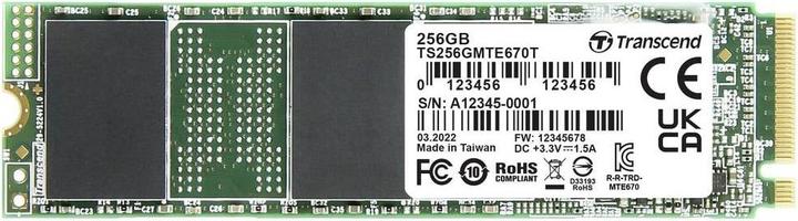 Valeurs nutritives et ingrédients Transcend MTE670T 256GB SSD interne M.2 PCIe NVMe 2280 PCIe NVMe 3.0 x4 Retail TS256GMTE670T (256 Go, M.2 2280)
