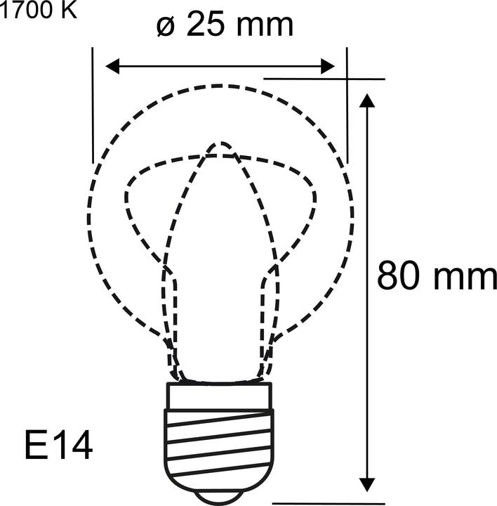 Actual product image Paulmann 1879 Filament tube (E14, 160 lm, 1 x)