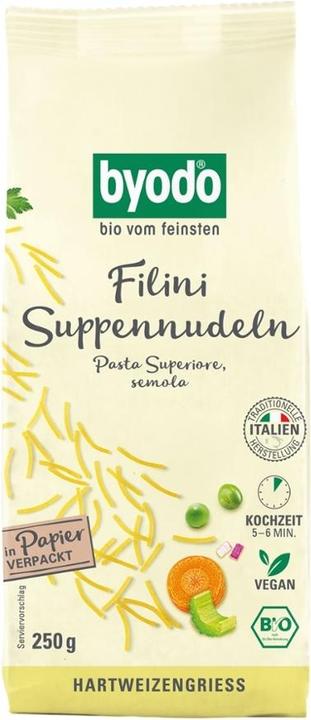 Actual product image Byodo Filini soup pasta semola organic