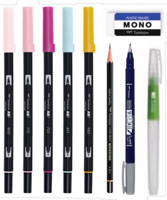 Productafbeelding Tombow Gemengde belettering (Roze, 6 x)
