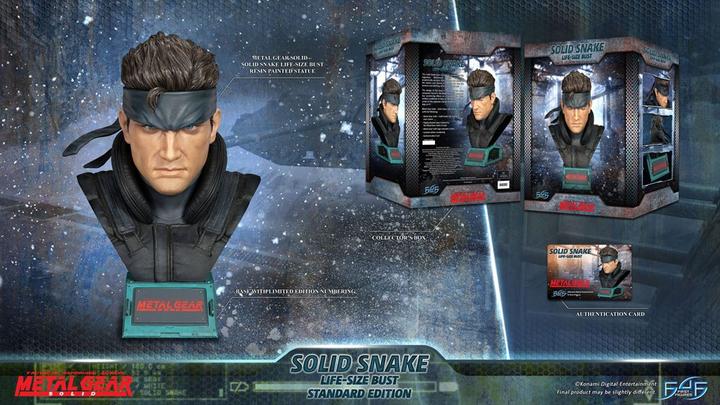 Actual product image First 4 Figures Metal Gear Solid buste 1/1 Solid Snake 56 cm