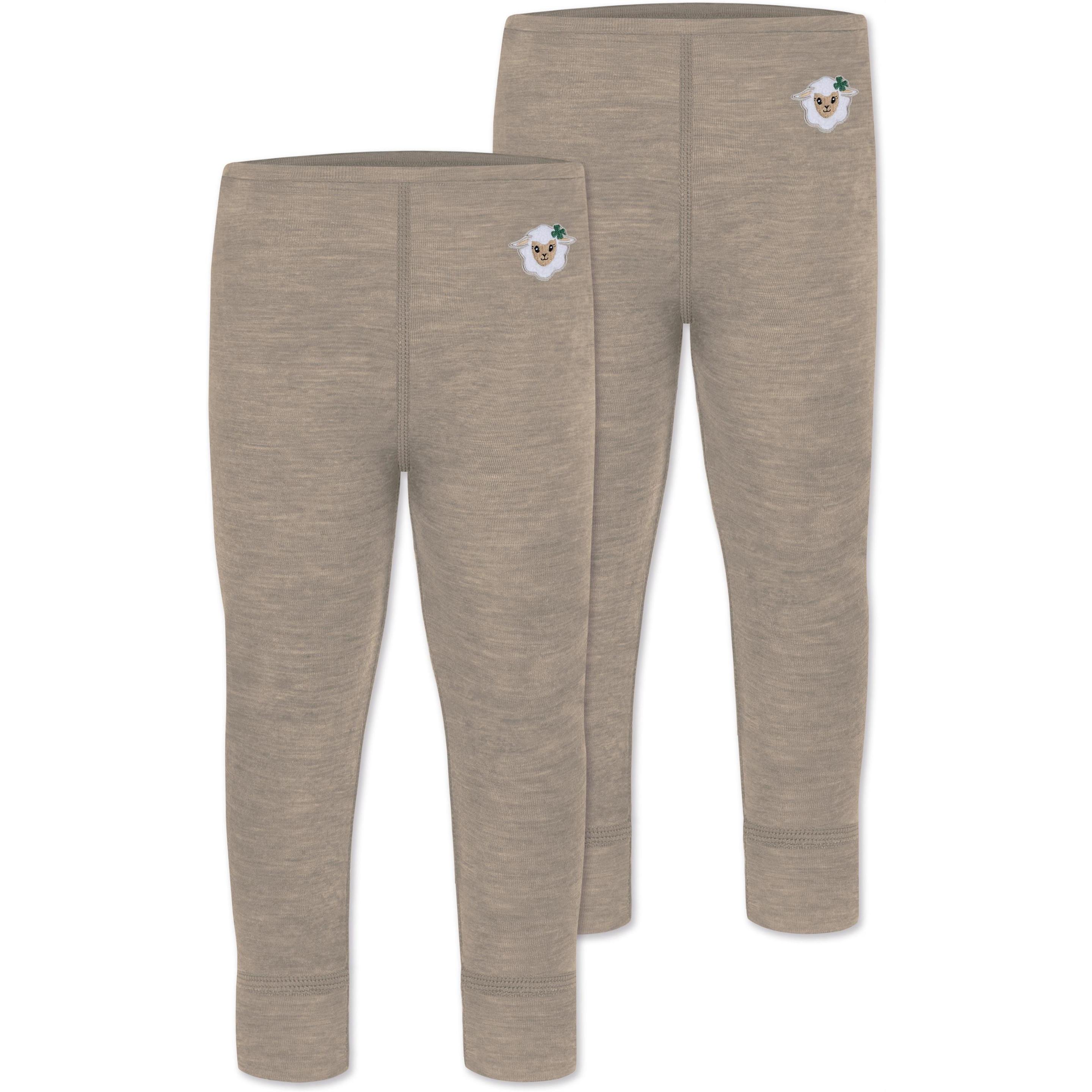 Normani, Herren, Hosen, 2er Pack Baby Merino Hose Leggings „Tutira" - 9503, Beige, (68)