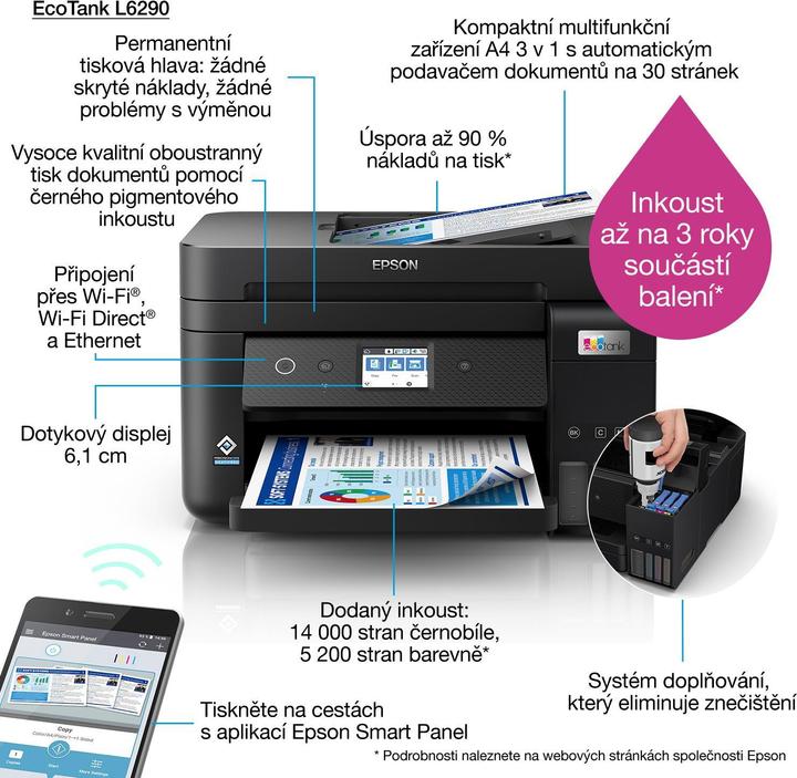Actual product image Epson L6290 Inkjet DPI WLAN (Ink)