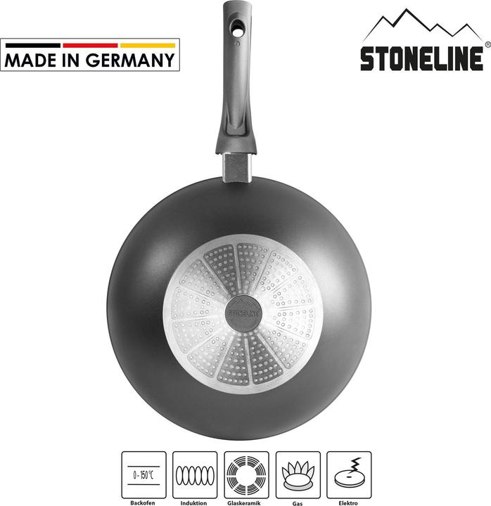 Produktbild Stoneline Gourmundo Wok 30 cm, Made in Germany (Wok Pfanne, Aluminium)