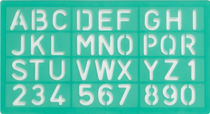 Actual product image Linex Font stencil set (30 mm)