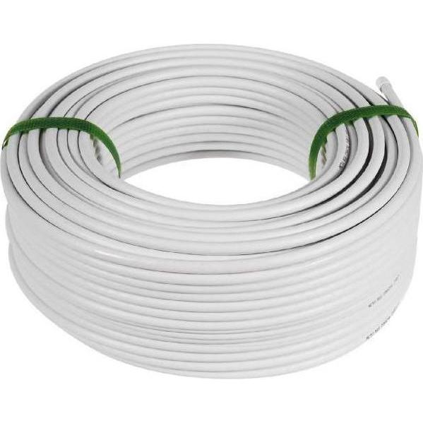 Maclean Bobine de Câble antenne 100m (Blanc) (Antennenkabel), Antennenkabel