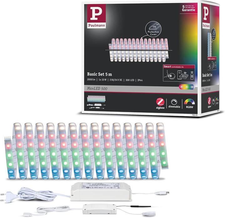 Produktbild Paulmann MaxLED 500 Stripe Set (RGBW, Weiss, 500 cm, Indoor)