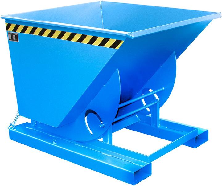 Actual product image eurokraft pro Compact tilting skip, capacity 0.75 m³, light blue. (750 l)
