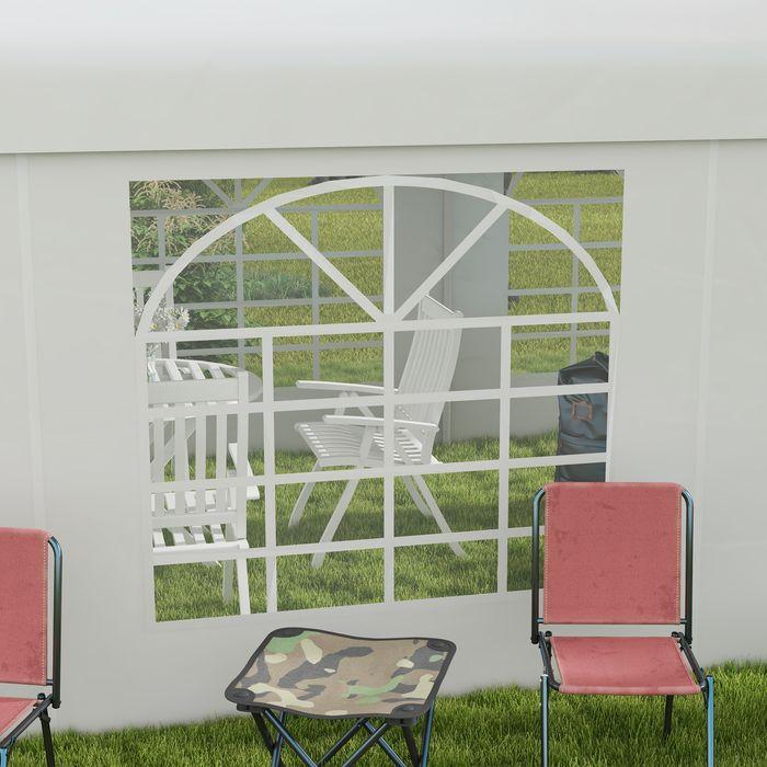 Produktbild Swisshandel24 Seitenteil mit Fenster, Seitenwand für Pavillon ca. 6 x 2 m Seitenplane Ersatzwand für Partyzelt, We (200 cm, 597 cm)