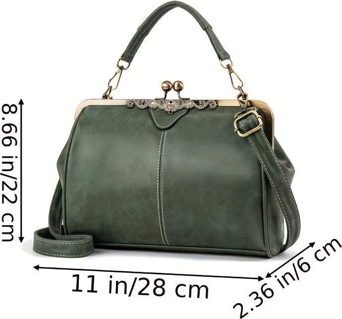 Only-Bags.Store Schicke Retro-inspirierte Umhängetasche - dickes Kunstleder, abnehmbarer Riemen, klassische