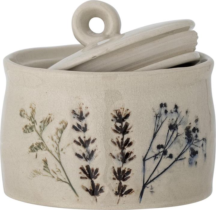 Actual product image Bloomingville Bea Jar w/Lid, Nature, Stoneware