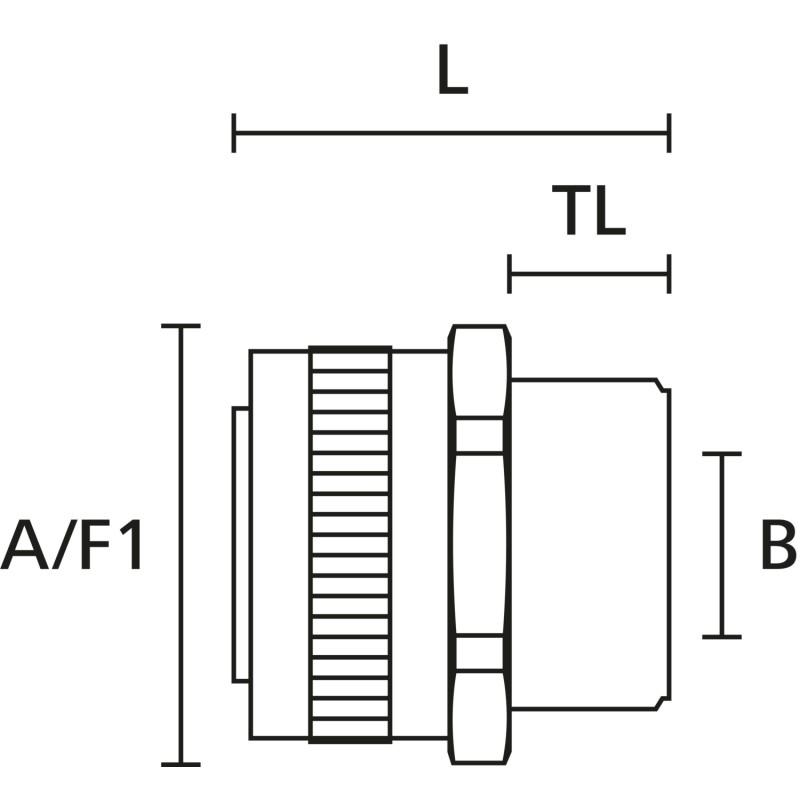 Thumbnail - HellermannTyton, Kabelschutz + Kabelführung, Anschlussarmatur Nennweite=20 M20 CuZn+Ni (26.30 mm)