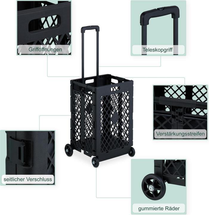 Produktbild Relaxdays Einkaufstrolley