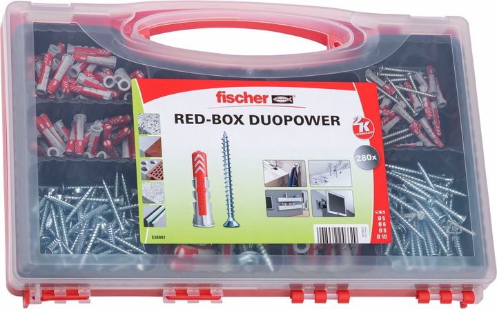 Actual product image Fischer Redbox DuoPower + screws (140 pcs.)