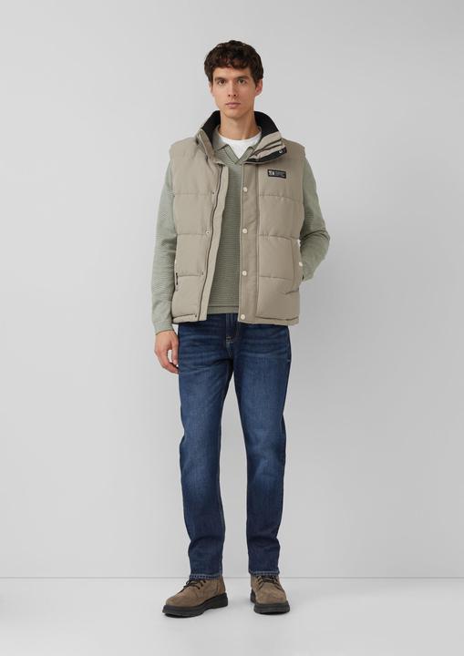 Produktbild s.Oliver Strickpullover Gestrickter Streifenpullover mit Polokragen und Rippbündchen (M)