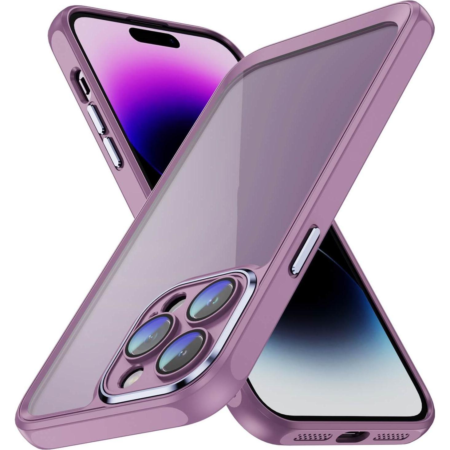 Cover-Discount iPhone 15 Pro - Hülle mit Kameraschutz lila (Apple iPhone 15 Pro), Smartphone Hülle, Violett