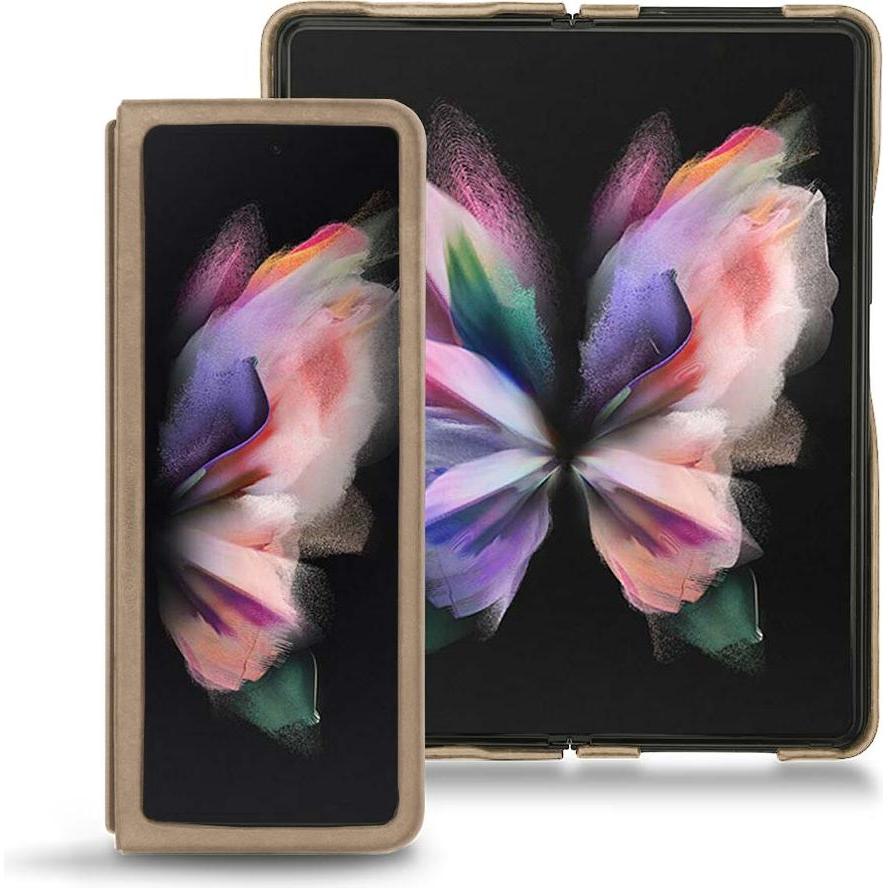 Thumbnail - Noreve Lederschutzhülle (Samsung Galaxy Z Fold3), Smartphone Hülle, Beige
