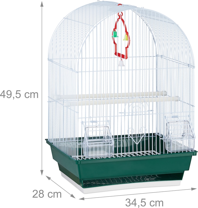 Actual product image Relaxdays Small Bird Cage with Accessories