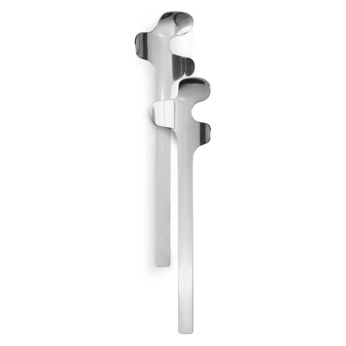 Born in Sweden LEAF Salatbesteck – skandinavisches Design, Edelstahl, Blattform, Posate di servizio